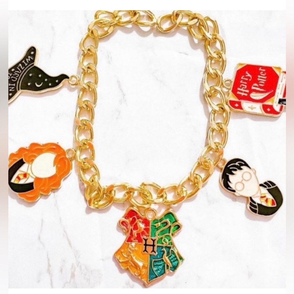 Harry Potter Gold Charm Bracelet